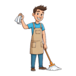 man ai generated cleaning floor 8848465